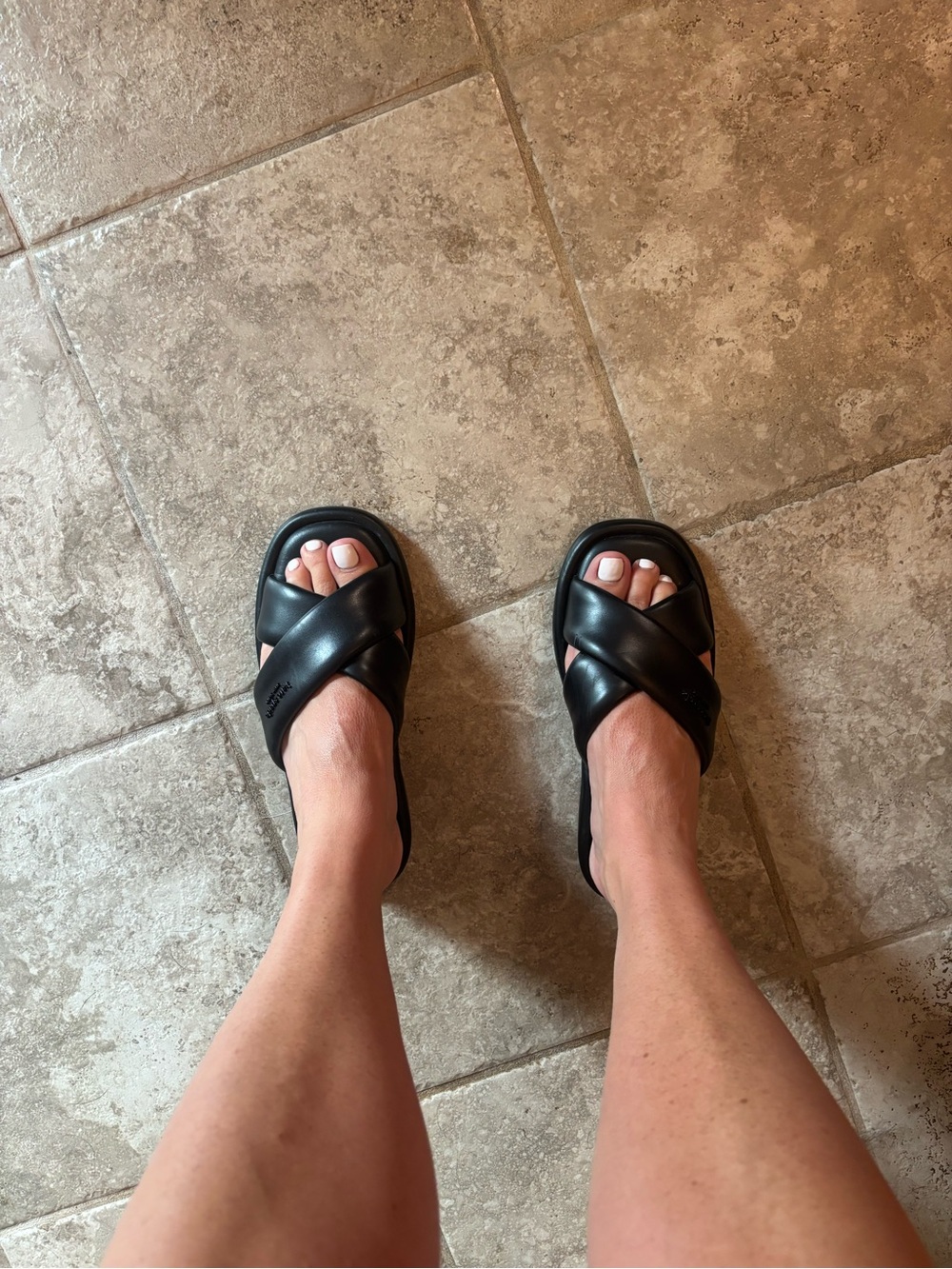 Kate Spade Black Crisscross Slide Sandals - Women